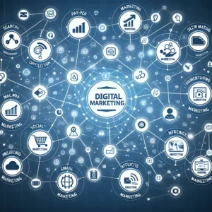 What are the eight types of digital marketing